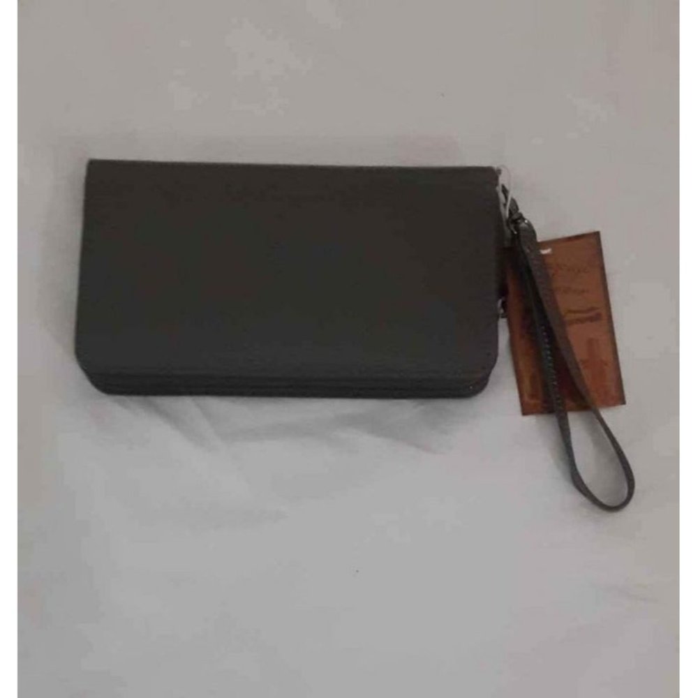 Double Zipper Wallet For Women (Grey)